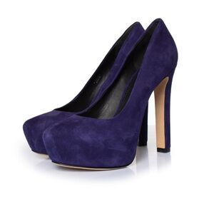 Brian Atwood purple suede pumps